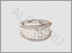 Кольцо коллекции "Каменка" из белого золота 585 пробы 