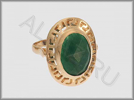 Кольцо "С камнями"  из красного золота 585 пробы с цветными фианитами - ARKF1144