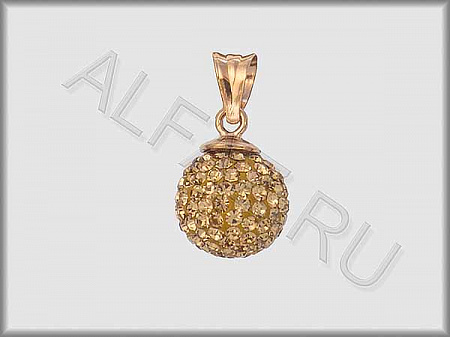 Подвеска коллекции "Сваровски" из красного золота 585 пробы с кристаллами Swarovski - APYY1006