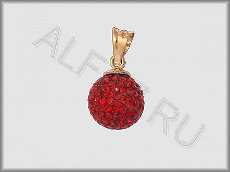 Подвеска коллекции "Сваровски" из красного золота 585 пробы с кристаллами Swarovski - APYY1007