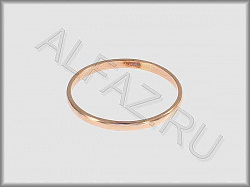 Кольцо обручальное гладкое из красного золота 585 пробы 