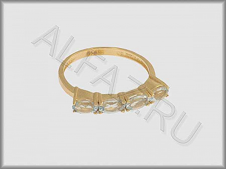 Кольцо коллекции "Полудрагоценные камни" из желтого золота 585 пробы с топазом - ARAA2005