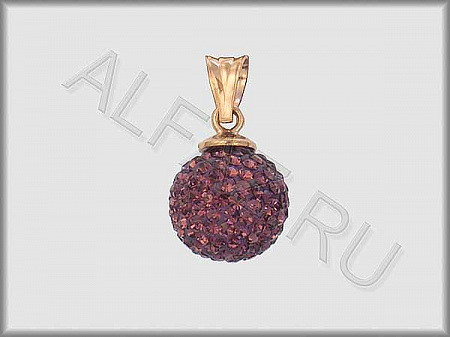 Подвеска коллекции "Сваровски" из красного золота 585 пробы с кристаллами Swarovski - APYY1013