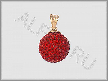 Подвеска коллекции "Сваровски" из красного золота 585 пробы с кристаллами Swarovski - APYY1027