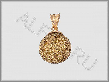 Подвеска коллекции "Сваровски" из красного золота 585 пробы с кристаллами Swarovski - APYY1026