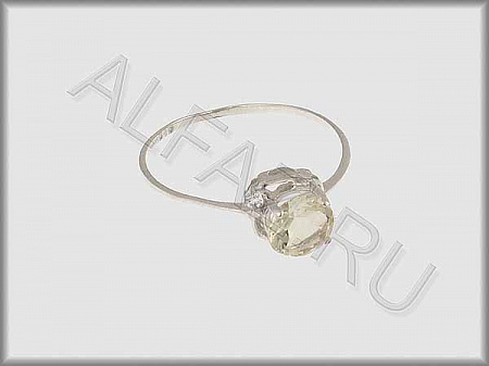 Кольцо коллекции "Полудрагоценные камни" из белого золота 585 пробы с дымчатым кварцем - ARAA3017